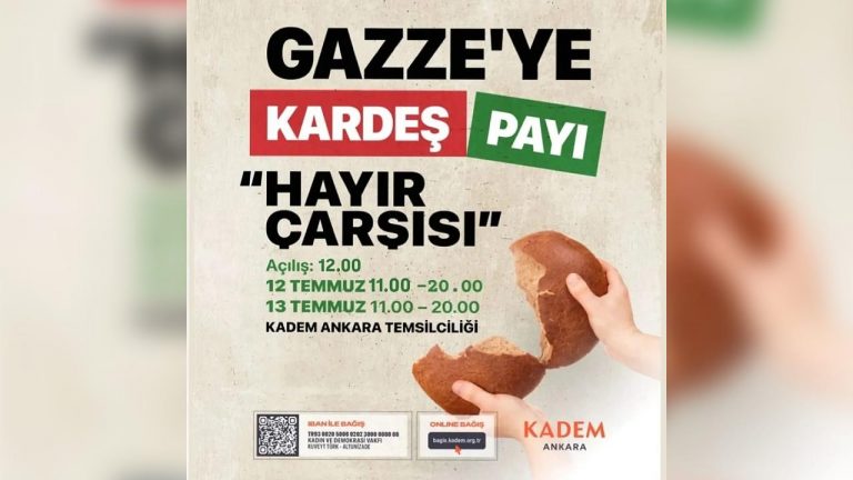 Ankara KADEM Temsilciliğinden Gazze’ye bir el
