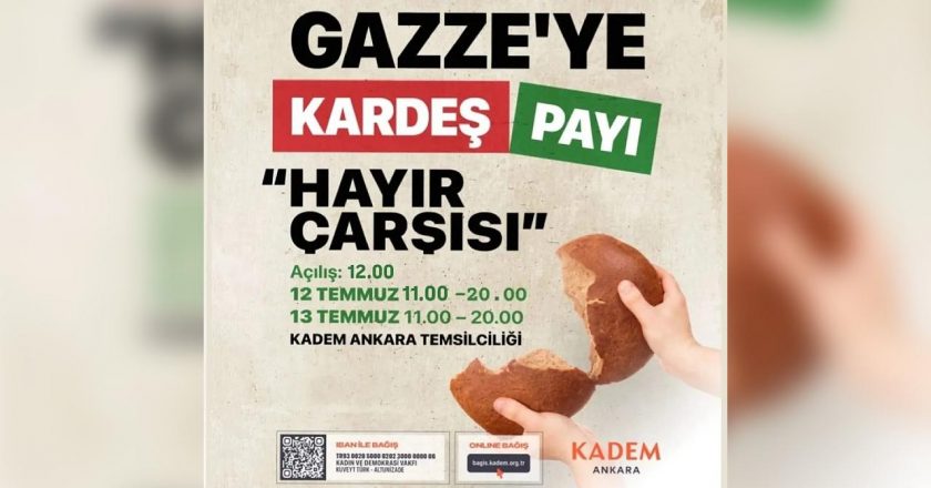 Ankara KADEM Temsilciliğinden Gazze’ye bir el