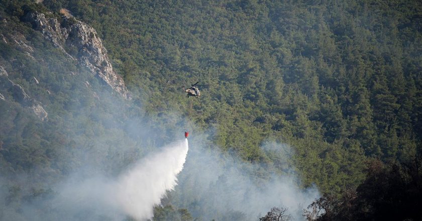 2 gün önce başlayan Menderes orman yangınına müdahale sürüyor